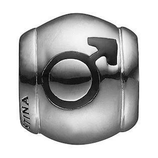 Christina Collect 925 sterling silver Mars Blank ball with man sign, model 623-S103